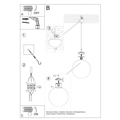 Lampa wisząca UGO 40 chrom (SL.0265)